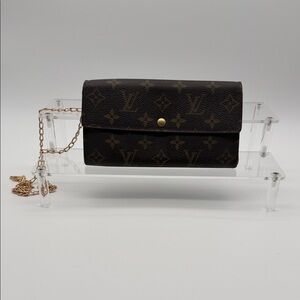 Authentic Louis Vuitton Sarah Long Wallet on Chain